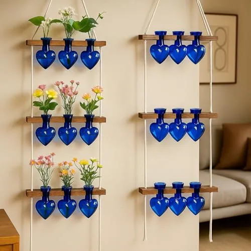 Wall Hanging Plant Propagation Stations Mother Gifts, Blue