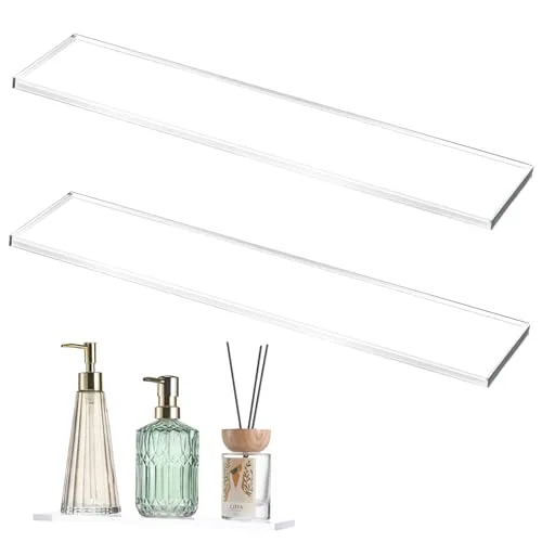 2 Piece Clear Acrylic Medicine Shelves