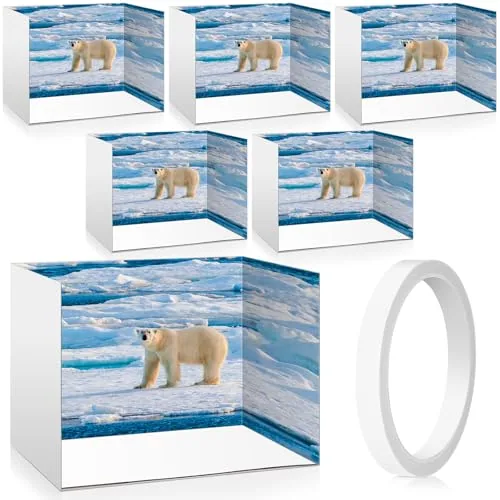 5 Piece Diorama Box Cardboard Kit, Multicolour
