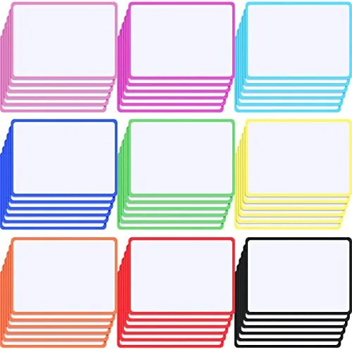 54 Piece Magnetic Blank Cards - Large Dry Erase Magnets, White