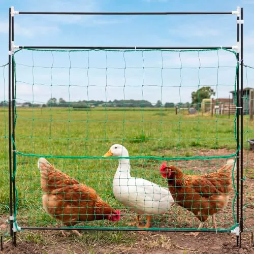 Electric Poultry Netting Gate, Black