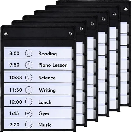 Back to School Magnetic Pocket Chart, Black
