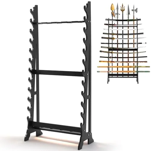 Floor Standing Sword Display Stand, Black