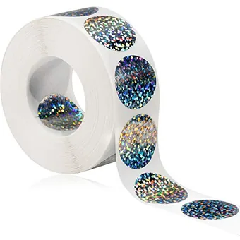 1000 Piece Scratch Offs Sticker DIY Holographic Circle Stickers, Multicolour