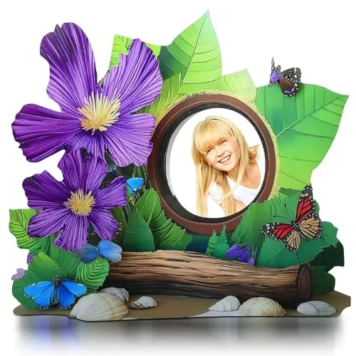4 Feet Magnify Glass Flower Forest VBS Cardboard Cutout, Multicolour