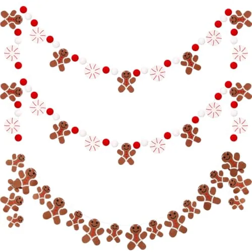 Christmas Gingerbread Garland 6 ft Christmas Decoration, Multicolour